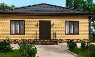 Проекты одноэтажных домов из кирпича | Строй-Нвб - Новокуйбышевск от 3617 рублей